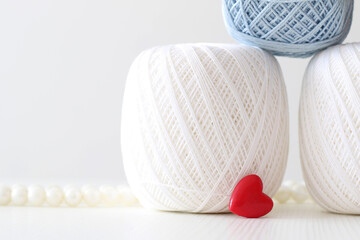 blue and white yarn for crochet