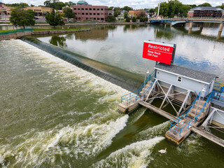Watershed in a river