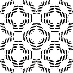 Abstract geometric seamless vector black and white graphic pattern. Surface print design for fabrics, stationery, scrapbook paper, gift wrap, textiles, backgrounds, and packaging.