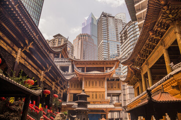 Luohan Temple in Chongqing, China - obrazy, fototapety, plakaty