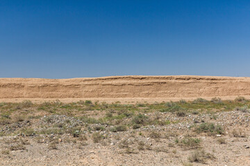 Earthen part of the Great Wall near Jiayuguan, Gansu Province, China