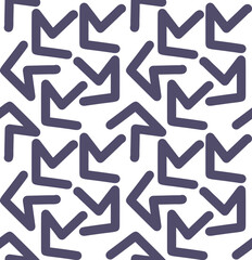 Zigzag or arrow chaotic composition. Very oval line in organic form.