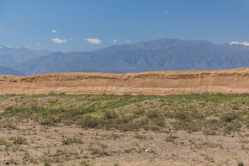 Earthen part of the Great Wall near Jiayuguan, Gansu Province, China
