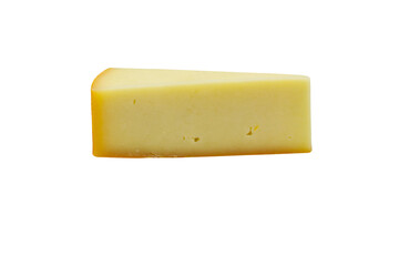 Piece of cheese isolated on white background