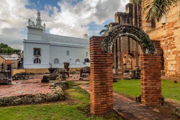 Hospital San Nicolas de Bari ruins in Santo Domingo, capital of Dominican Republic.