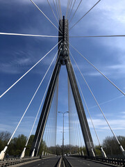 Fototapeta premium Swietokrzyski Bridge over River Vistula in Warsaw