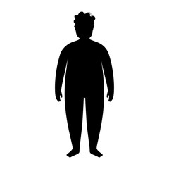 Obese boy concept