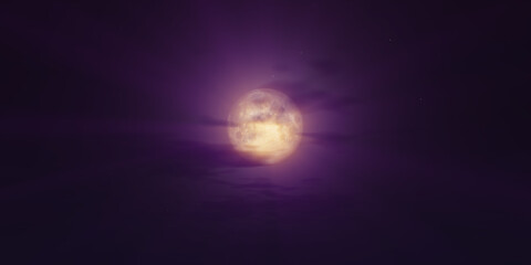 Naklejka na ściany i meble full moon at night night sky