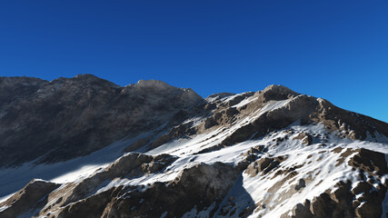 mountain snow sun ray illustration