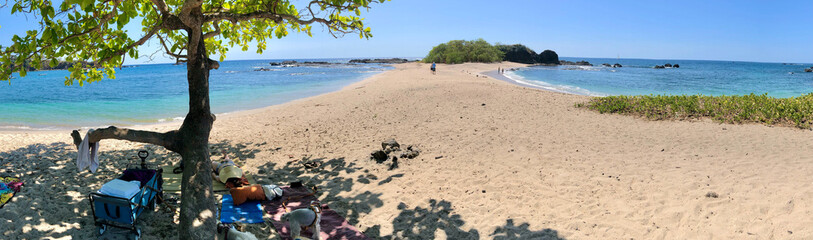 Panoramic view of the beach on a sunny day