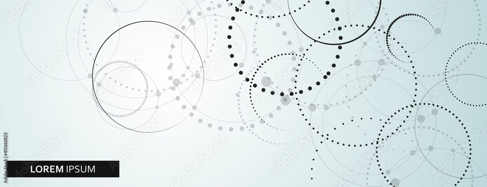 Aufkleber abstract connect dotted circle for decoration design. vector illustration. vector pattern. abstract 