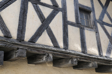 Medieval half-timbered house, Nevers, Nièvre, Burgundy, France