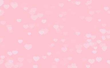 Valentine day pink hearts on pink background...