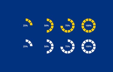 Circle Progress Bar Vector Icon Element Template
