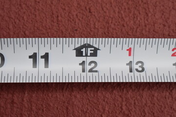 One Foot Mark on a Tape Measure