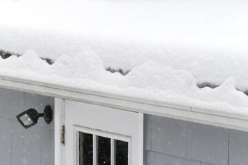 close up on snow covered roof © nd700
