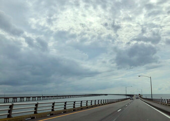 Empty Highway Over Water