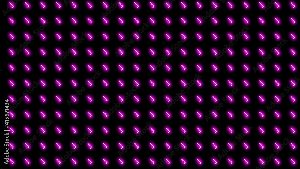 Poster animated lines with neon light on a black background