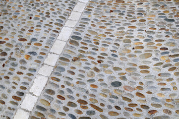 Cobblestone street, Lourmarin, Vaucluse, Provence-Alpes-Côte d'Azur, France