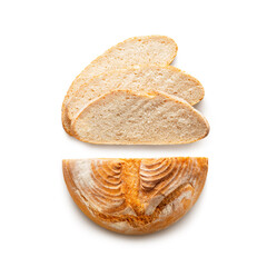 Round baked grain bread