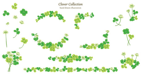 クローバーイラスト素材セット