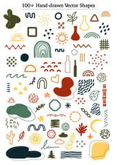 100+ Hand-drawn Vector Shapes