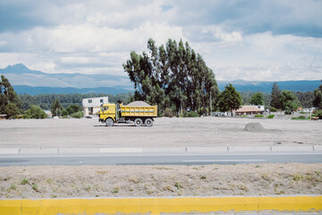 truck on the road