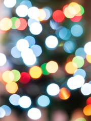 Round colorful lights out of focus