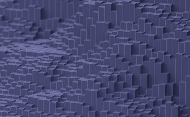 abstract blue blocks background 3DCG