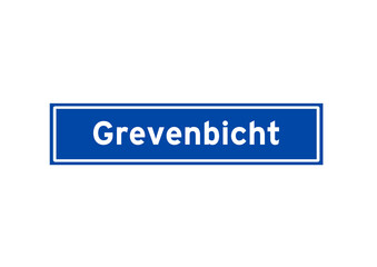 Grevenbicht isolated Dutch place name sign. City sign from the Netherlands.