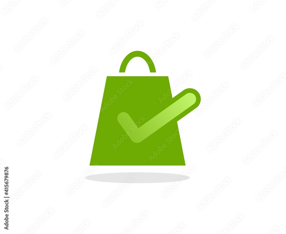 Sticker shopping bag logo