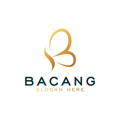 Luxury vector logotype . Premium letter B logo with golden design. Elegant corporate identity.