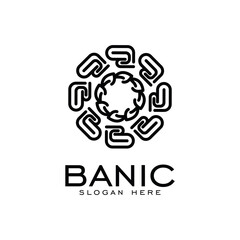 ornament logo icon vector design. Elegant premium ornament vector logotype symbol