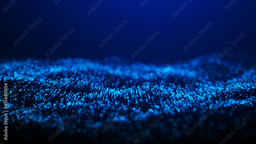 Poster equalizer for music. music abstract wave background. artificial intelligence. big data visualization
