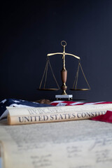 The flag and the constitution of United states of America 