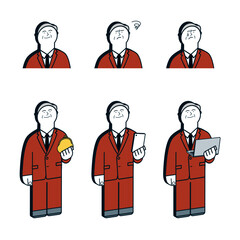 シニア男性の表情_スマホ・お財布・パソコン