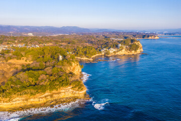 茨城県五浦海岸の夜明け