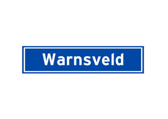 Warnsveld isolated Dutch place name sign. City sign from the Netherlands.