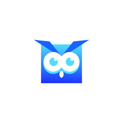 Owl logo vector illustration. Emblem design on white background