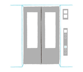 simple illustration of outside elevater