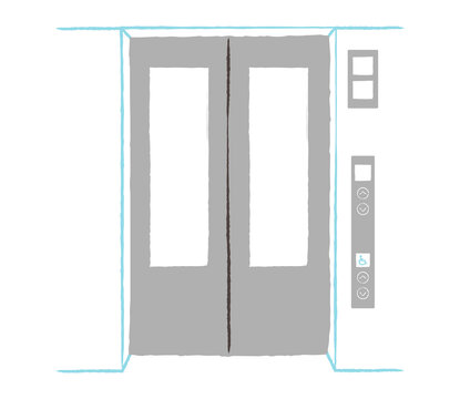 simple illustration of outside elevater