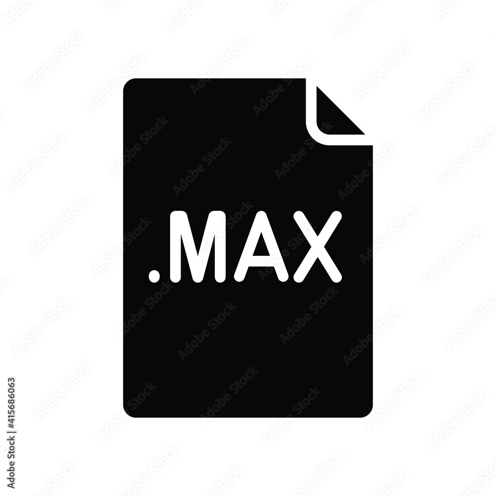 Fototapete max file format glyph icon. linear style sign for mobile concept and web design. simple solid symbol