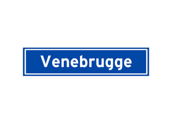 Venebrugge isolated Dutch place name sign. City sign from the Netherlands.