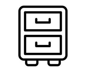 cabinet storage archive single isolated icon with outline line style