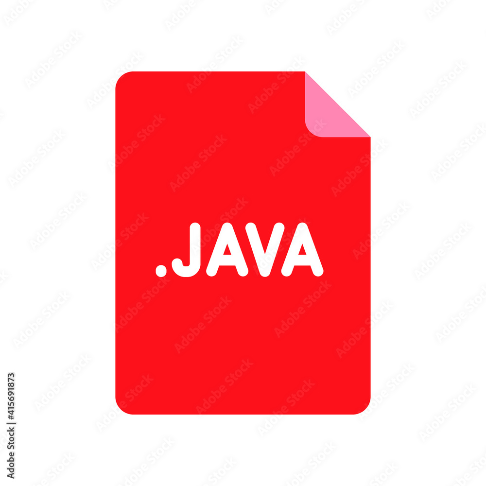 Wall mural java file format flat icon. linear style sign for mobile concept and web design. simple color symbol