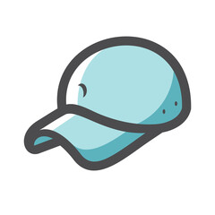 Baseball Cap Style Headwear Vector icon Cartoon illustration.