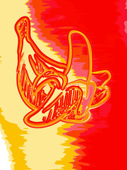 Abstract fruit banana vector