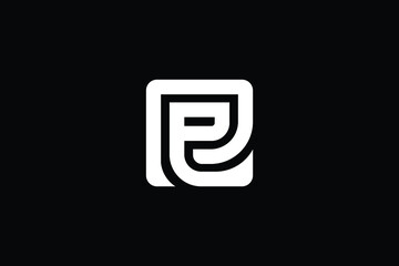Minimal Innovative Initial PR logo and RP logo. Letter PR RP creative elegant Monogram. Premium Business logo icon. White color on black background