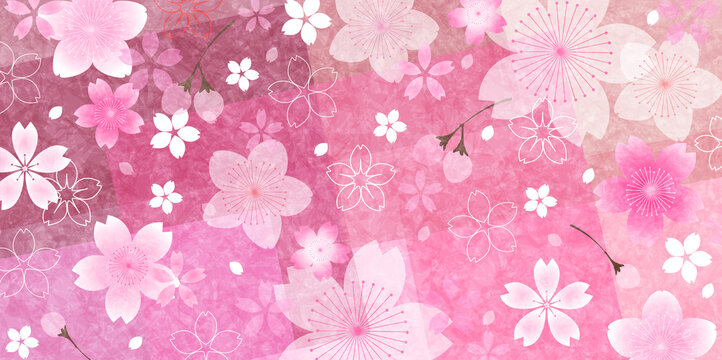桜 和柄 春 背景 © J BOY
