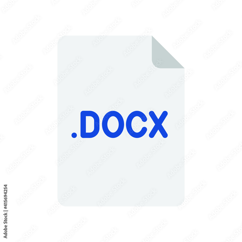 Poster docx file format flat icon. linear style sign for mobile concept and web design. simple color symbol